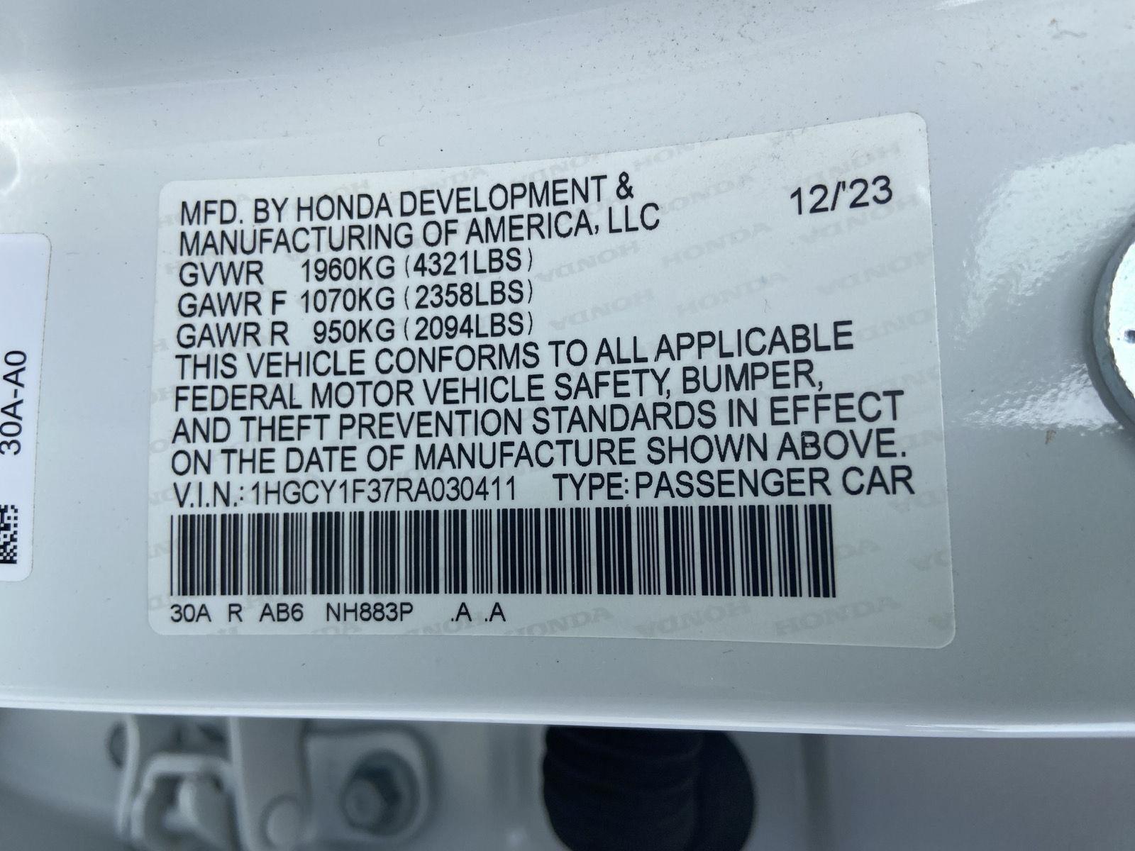 2024 Honda Accord Sedan EX