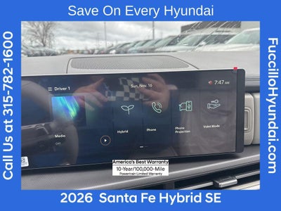 2026 Hyundai SANTA FE HYBRID SE