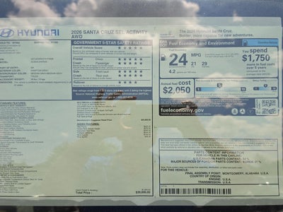2026 Hyundai SANTA CRUZ SEL Activity