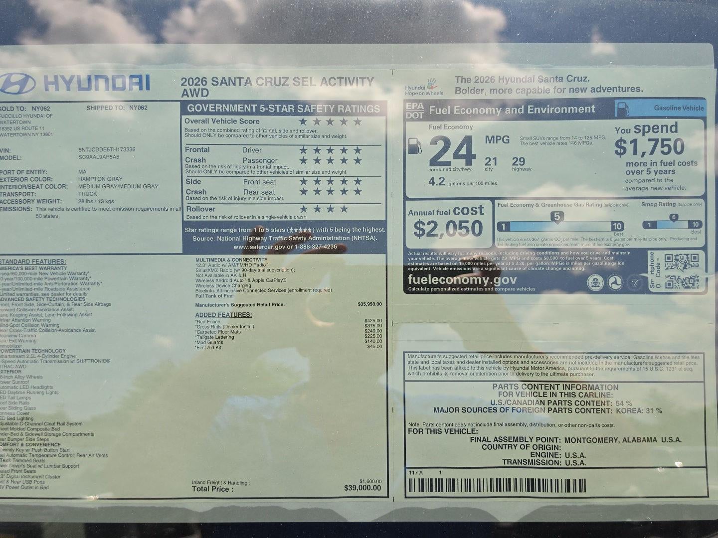 2026 Hyundai SANTA CRUZ SEL Activity