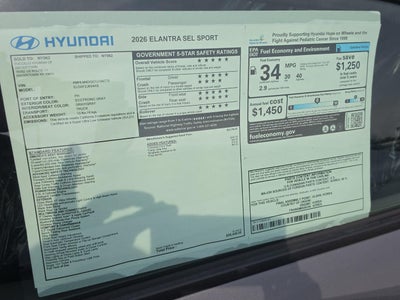 2026 Hyundai ELANTRA SEL Sport